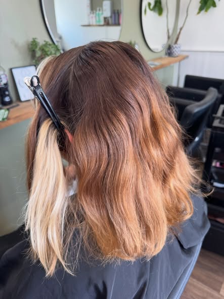 Warm copper colour transformation in progress